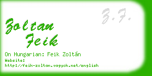 zoltan feik business card