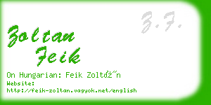 zoltan feik business card